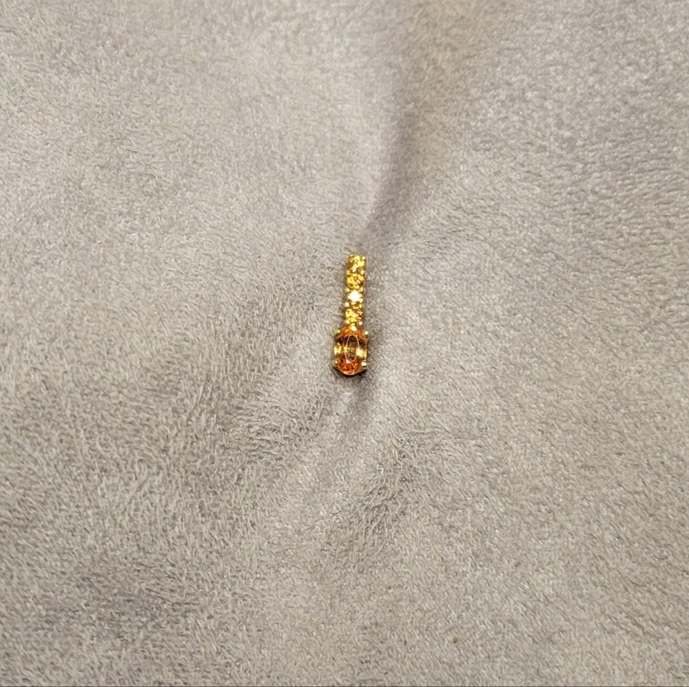 10K Yellow Gold Spessartite Slide Pendant